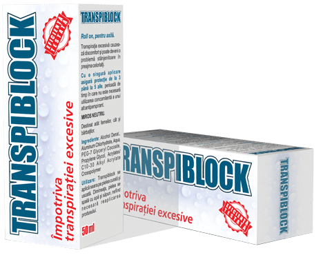 Transpiblock pastile - impotriva transpirației