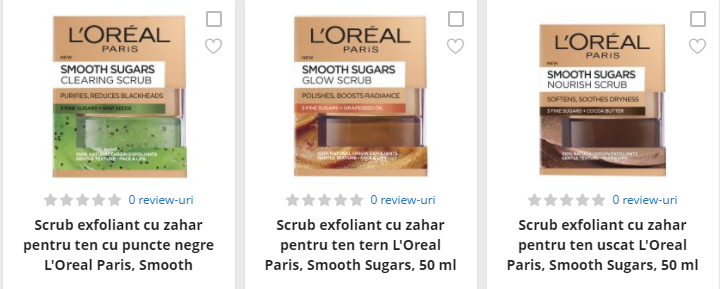 scrub exfoliant cu zahar loreal smooth sugars pret pareri