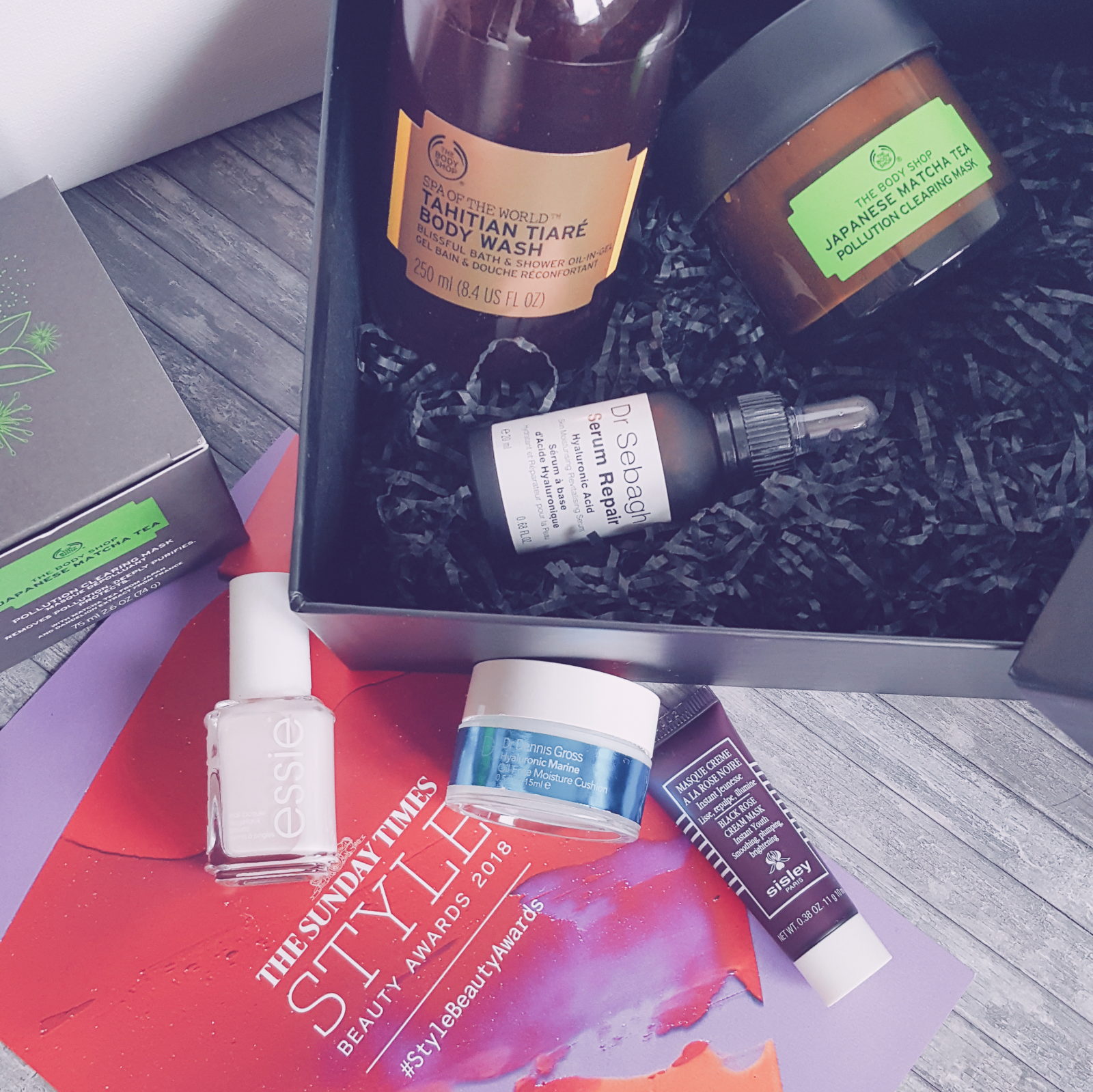 Sunday Times Style beauty Awards box 2018, Latest in beauty box, debora tentis, beauty box, uk