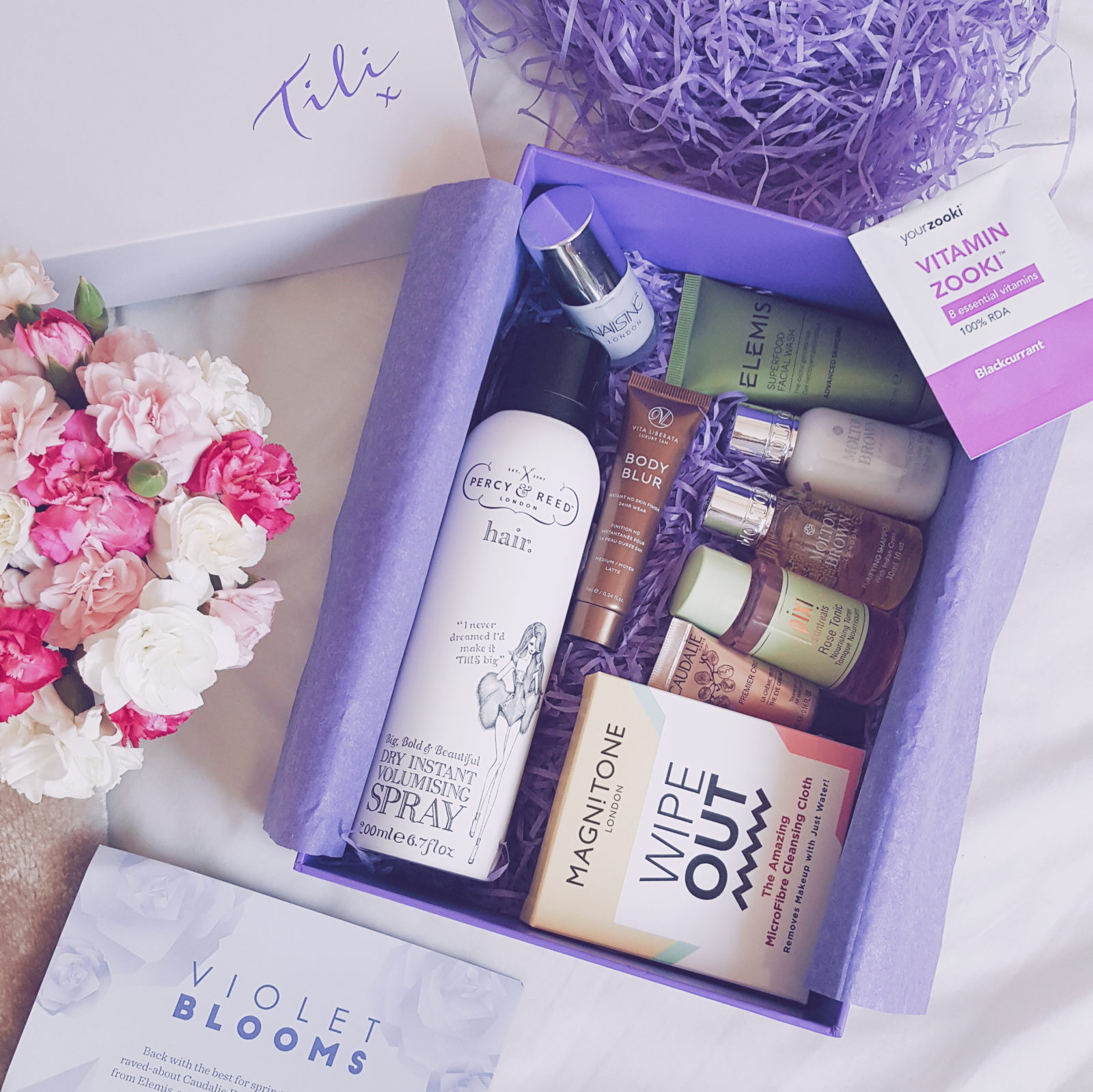 Tili box violet bloom purple beauty box review Debora Tentis qvc uk